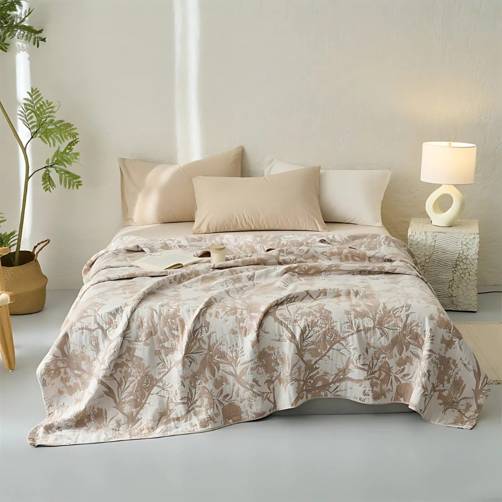 Mirel All-Season Cotton Floral Blanket