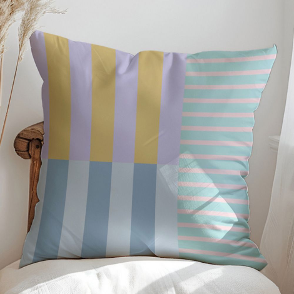 Mod Blocks Striped Cushion Cover