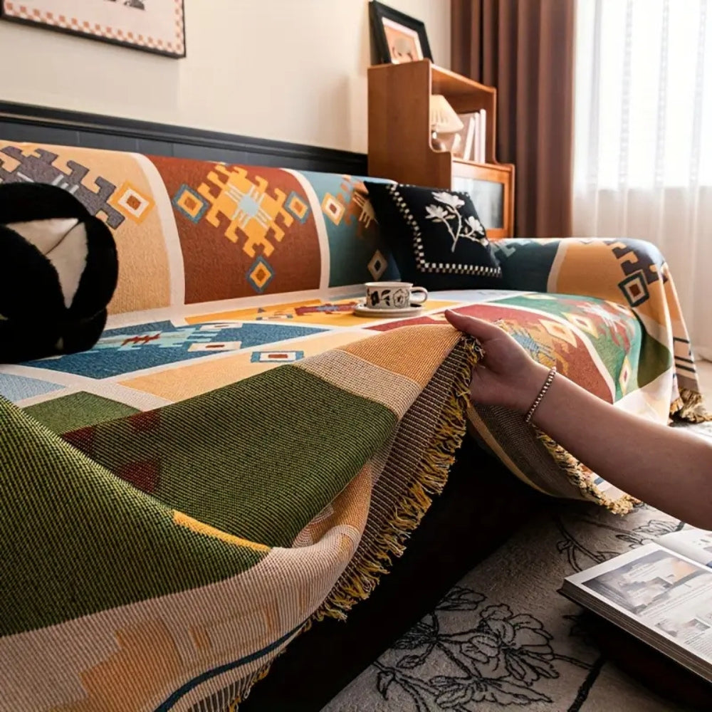 Modern Geometric Tribal Sofa Cover