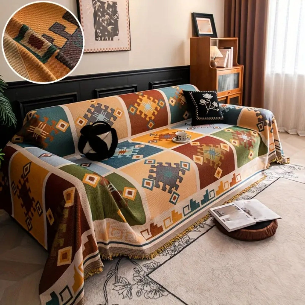Modern Geometric Tribal Sofa Cover