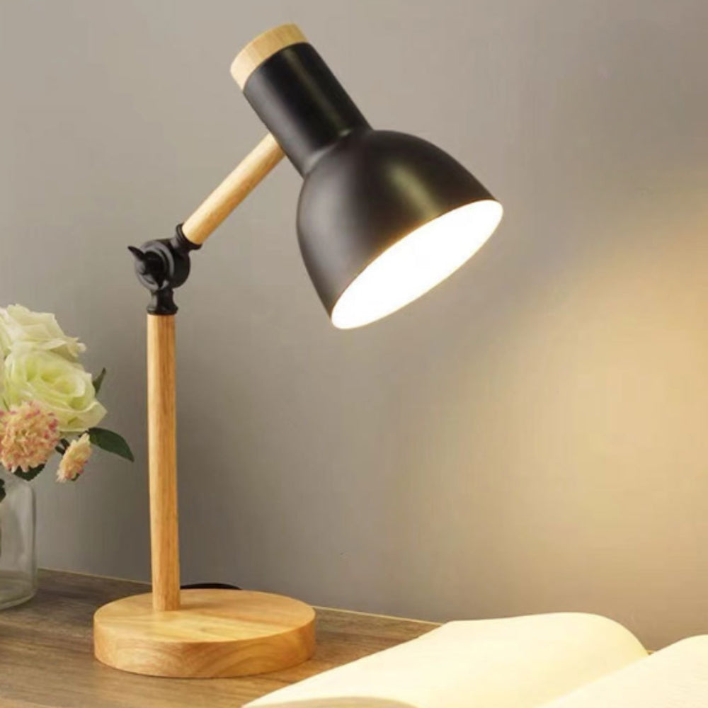 Nordic Iron Wood LED Table Lamp