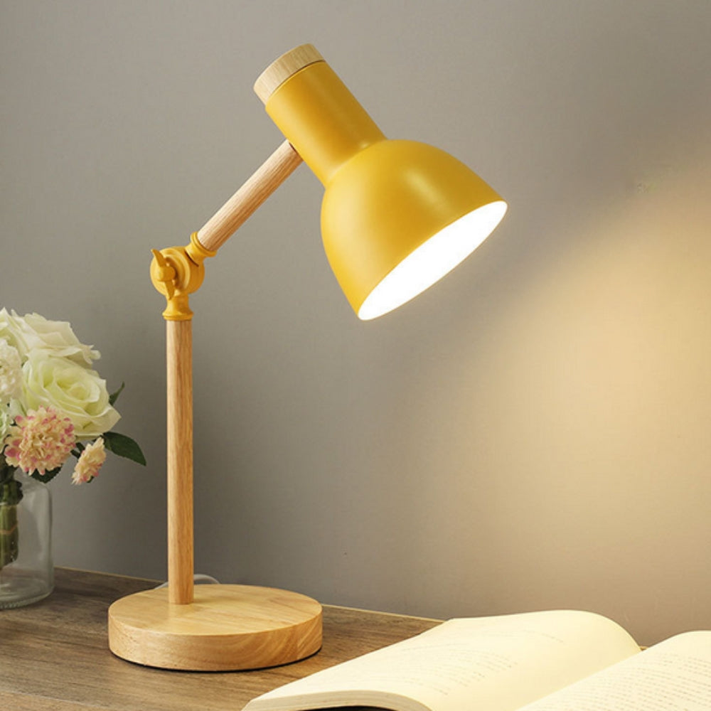 Nordic Iron Wood LED Table Lamp