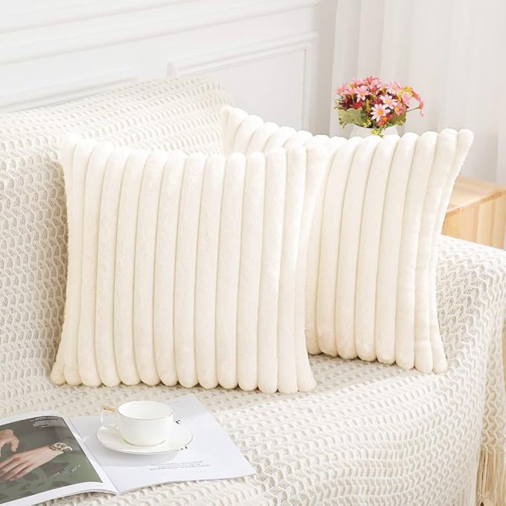 Nouvia Faux Fur Plush Cushion Cover
