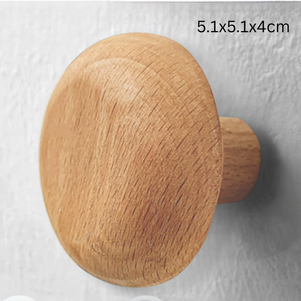 Pebble Shape Wood Clothes Hook