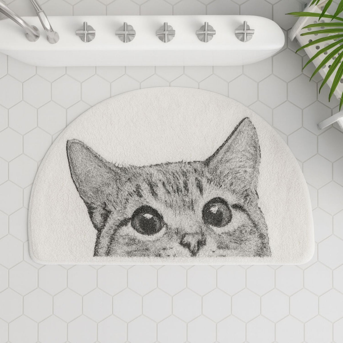 Peeping Kitty Bath Mat