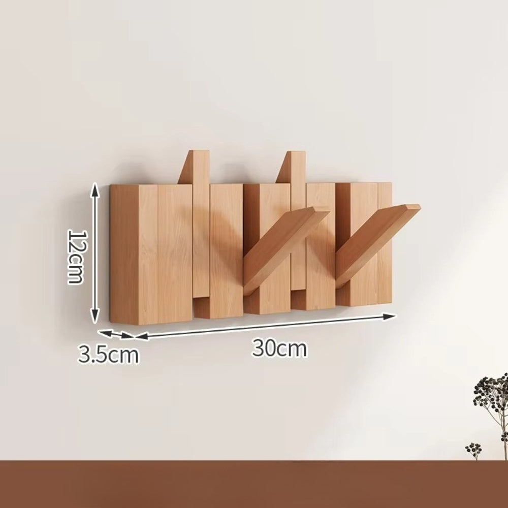 Piano Foldable Wooden Flip Hook Wall Rack