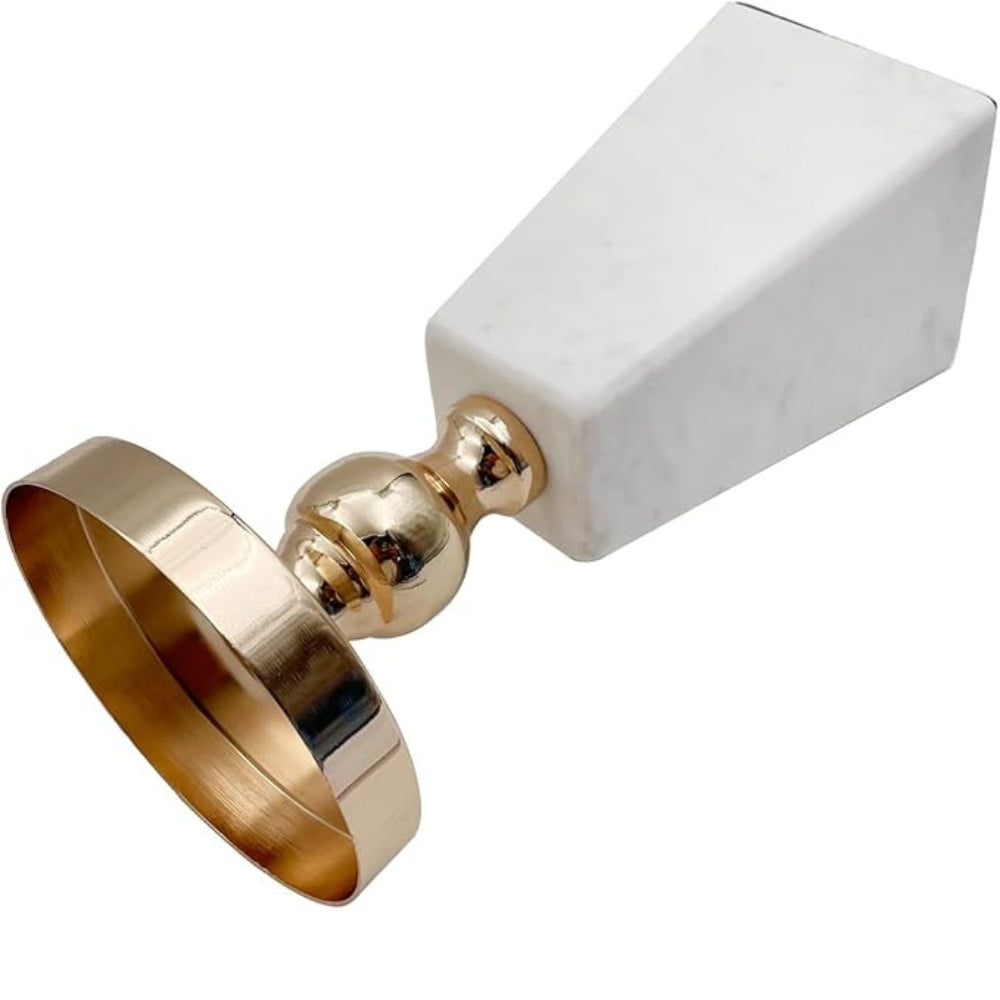 Pyramid Gold Marble Candle Holder