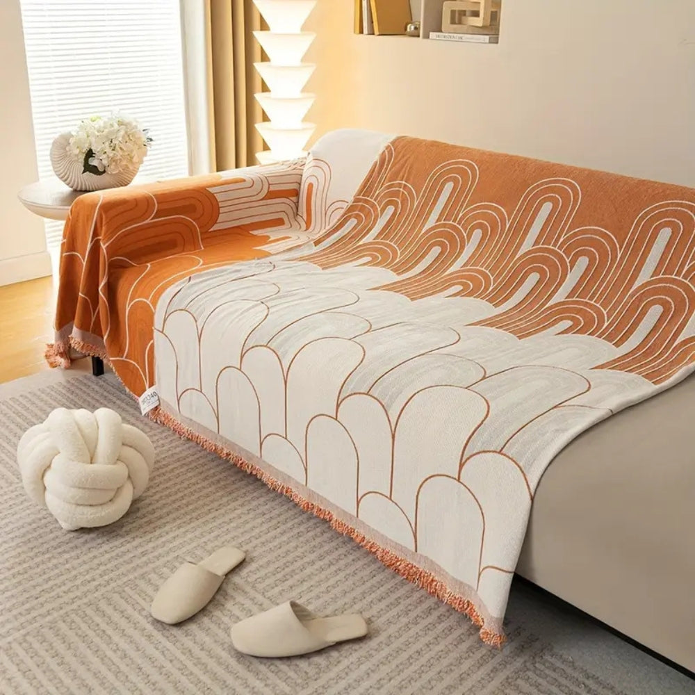 Rainbow Arches Chenille Sofa Cover
