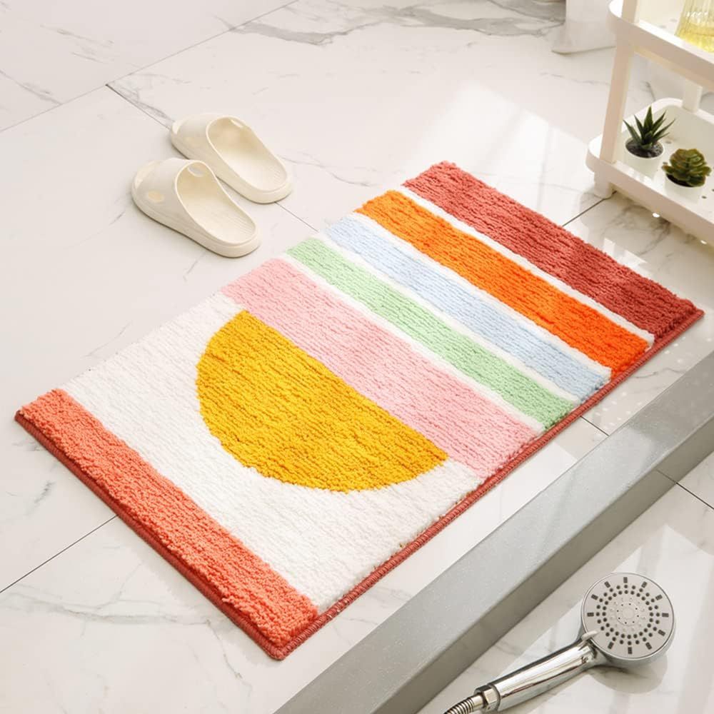 Rainbow Sunset Soft Bath Mat