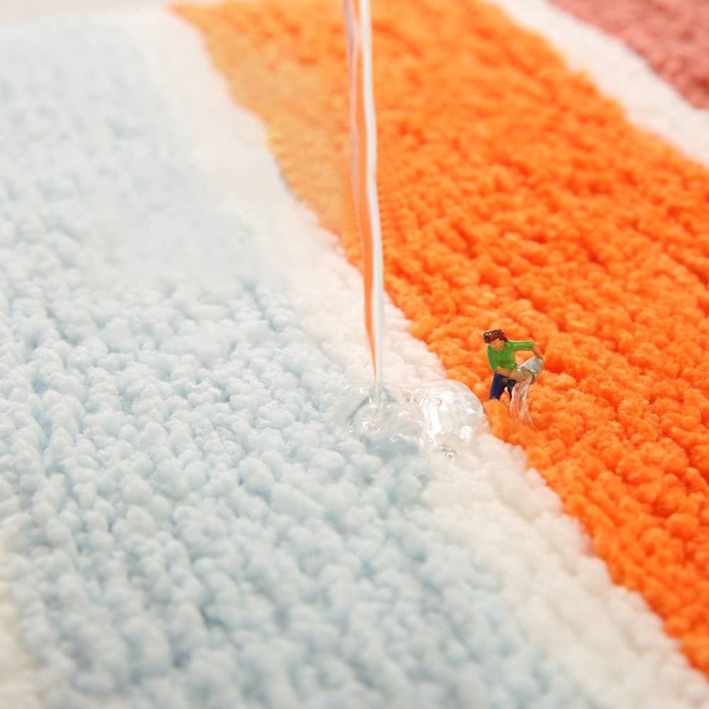 Rainbow Sunset Soft Bath Mat