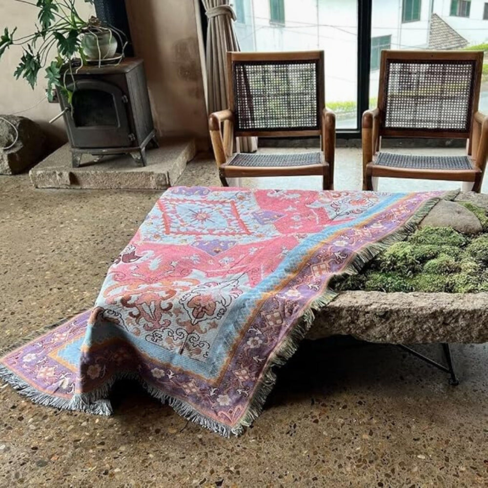 Bohemian Aztec Tapestry Throw Sofa Blanket