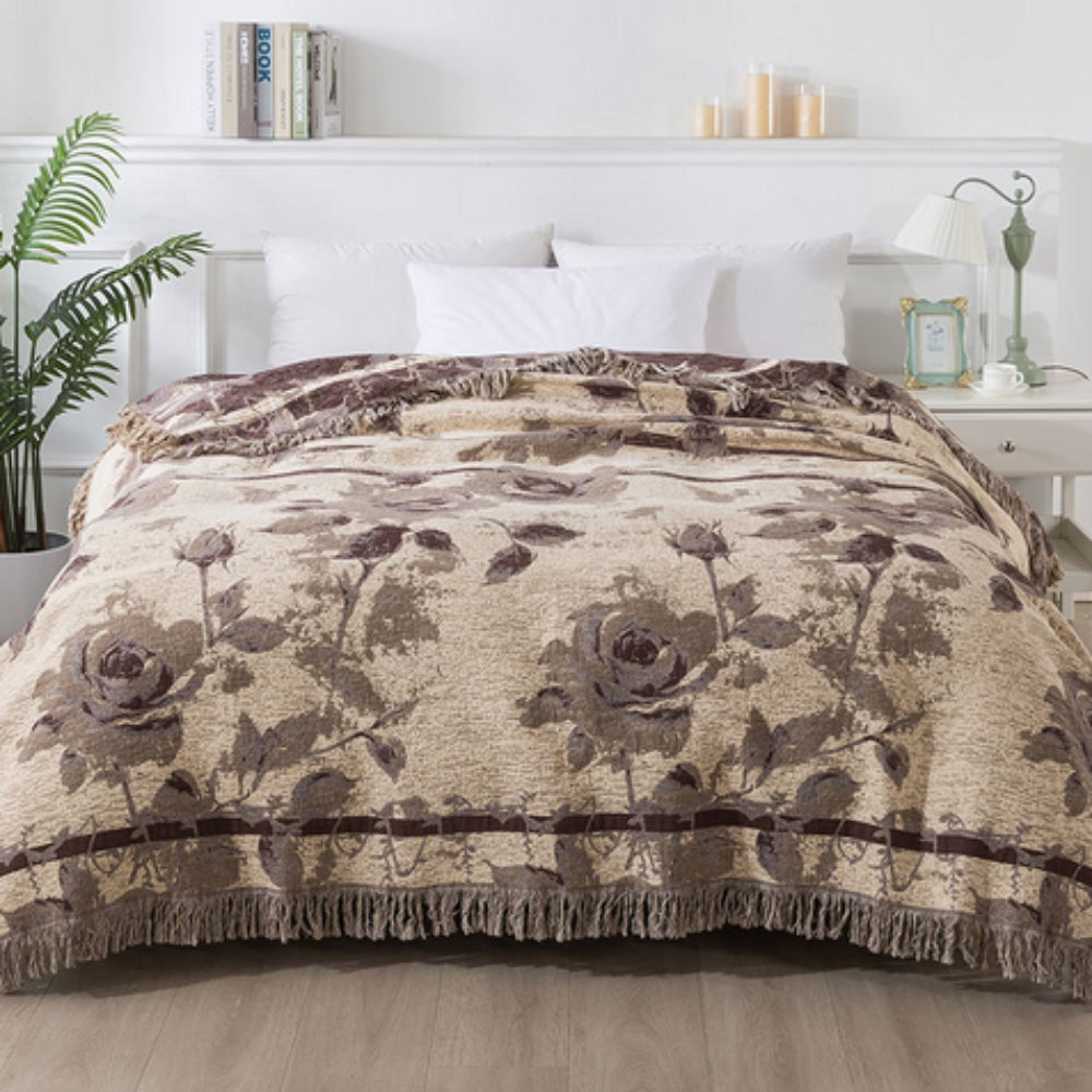 Rosewood Grace Throw Cotton Blanket