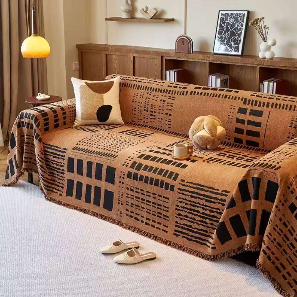 Savanna Geo Chenille Sofa Cover