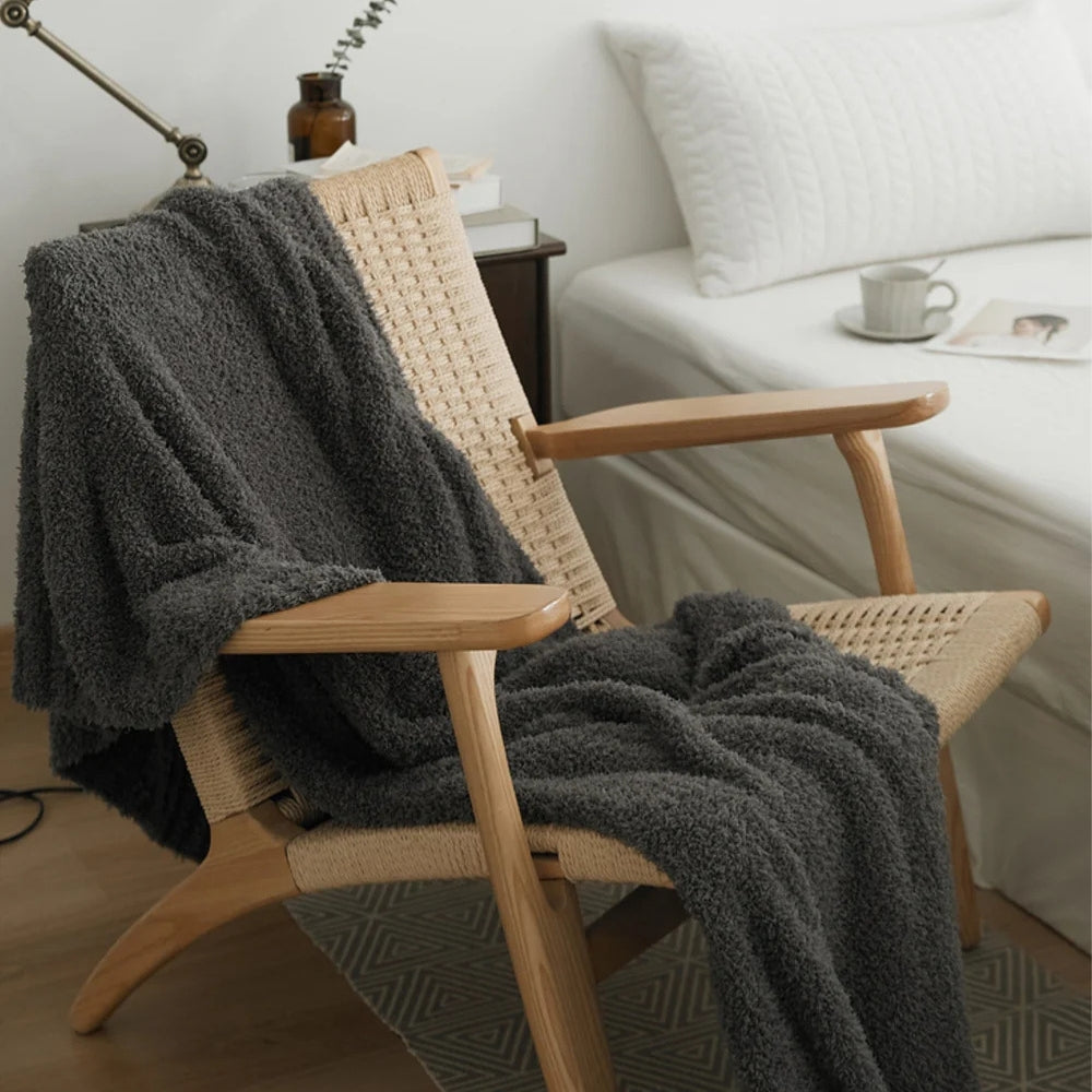Soft Nest Minimalist Knit Throw Blanket