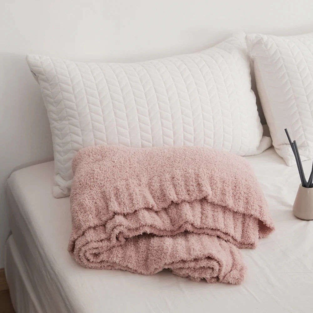 Soft Nest Minimalist Knit Throw Blanket