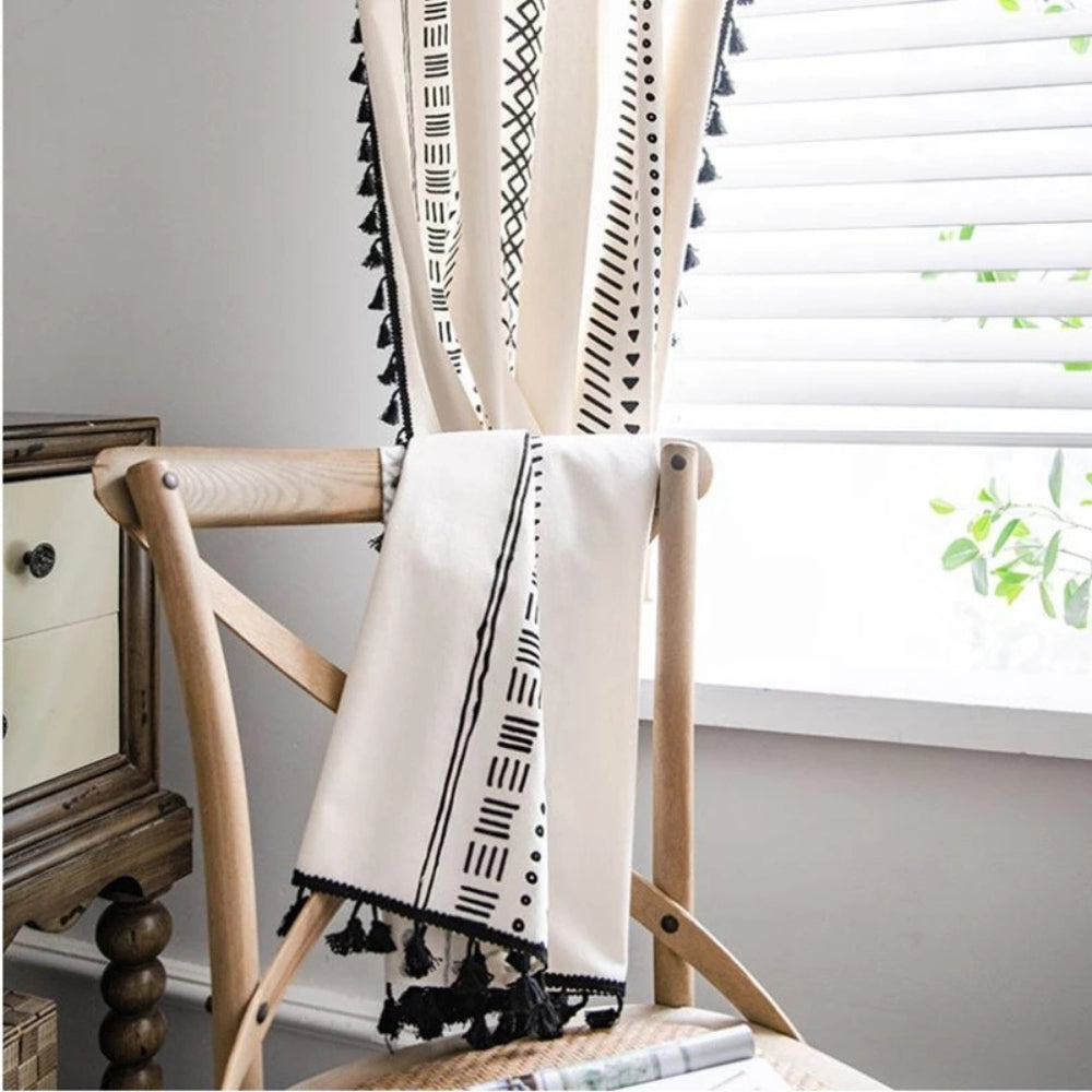 Solstice Loom Artisan Tassel Curtain