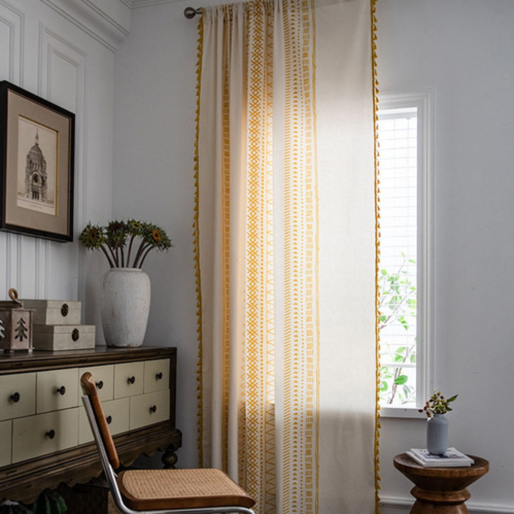 Solstice Loom Artisan Tassel Curtain