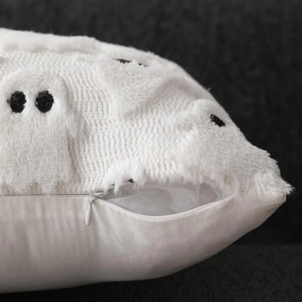 Spooky Ghost Plush Halloween Cushion Cover
