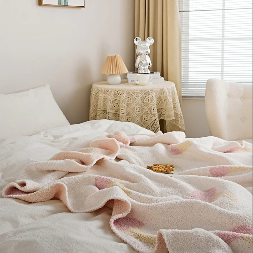 Sucrée Icecream Soft Knit Throw Blanket
