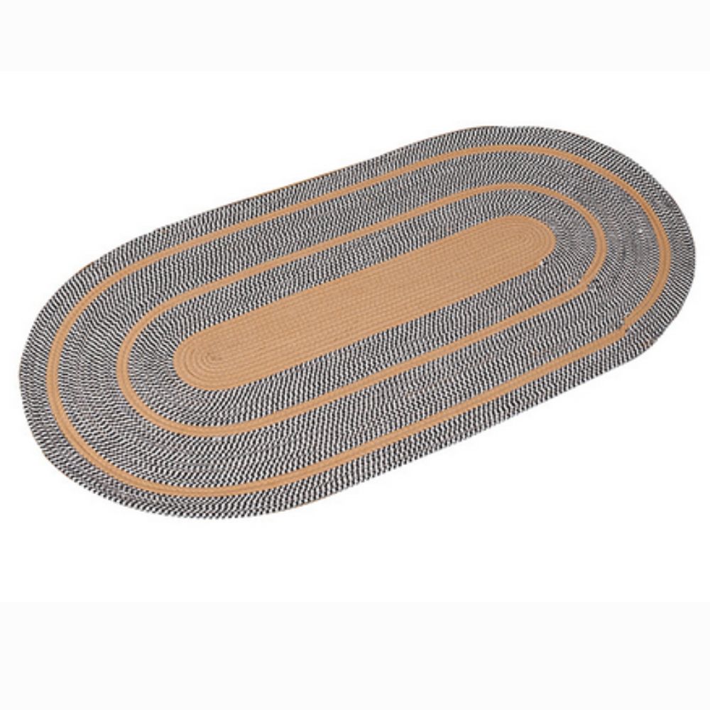 Sun Spiral Oval Boho Rug