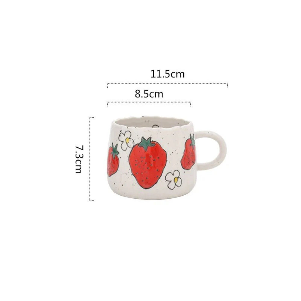 Sunny Fruit Ceramic Coffee Mug Collection