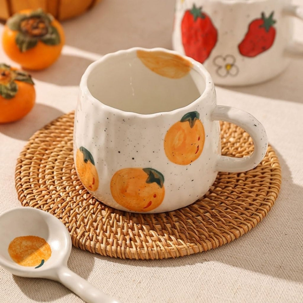 Sunny Fruit Ceramic Coffee Mug Collection