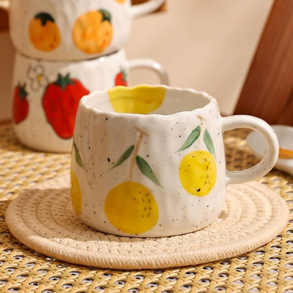 Sunny Fruit Ceramic Coffee Mug Collection
