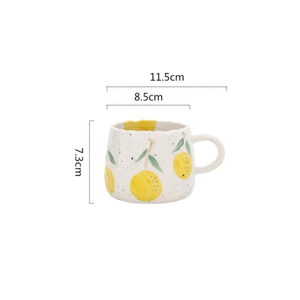 Sunny Fruit Ceramic Coffee Mug Collection