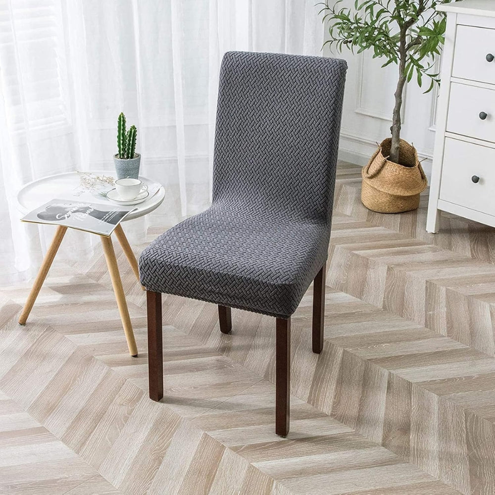 Sylva Jacquard Velvet Stretch Dining Chair Cover