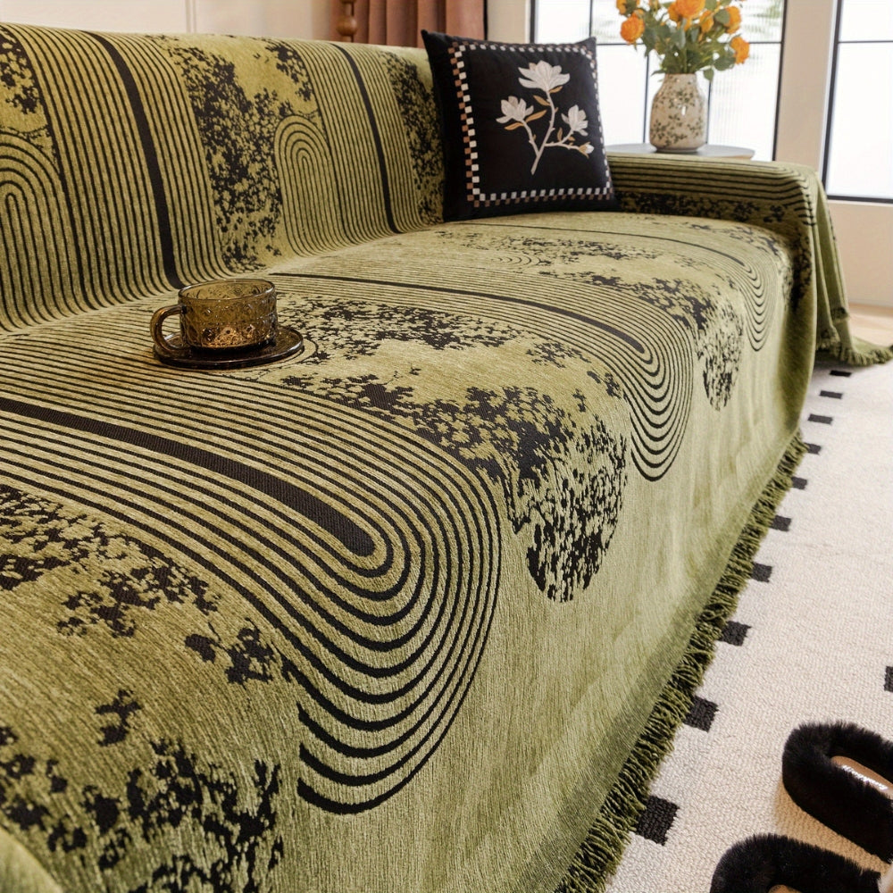 Mosaic Lines Pattern Sofa Cover
