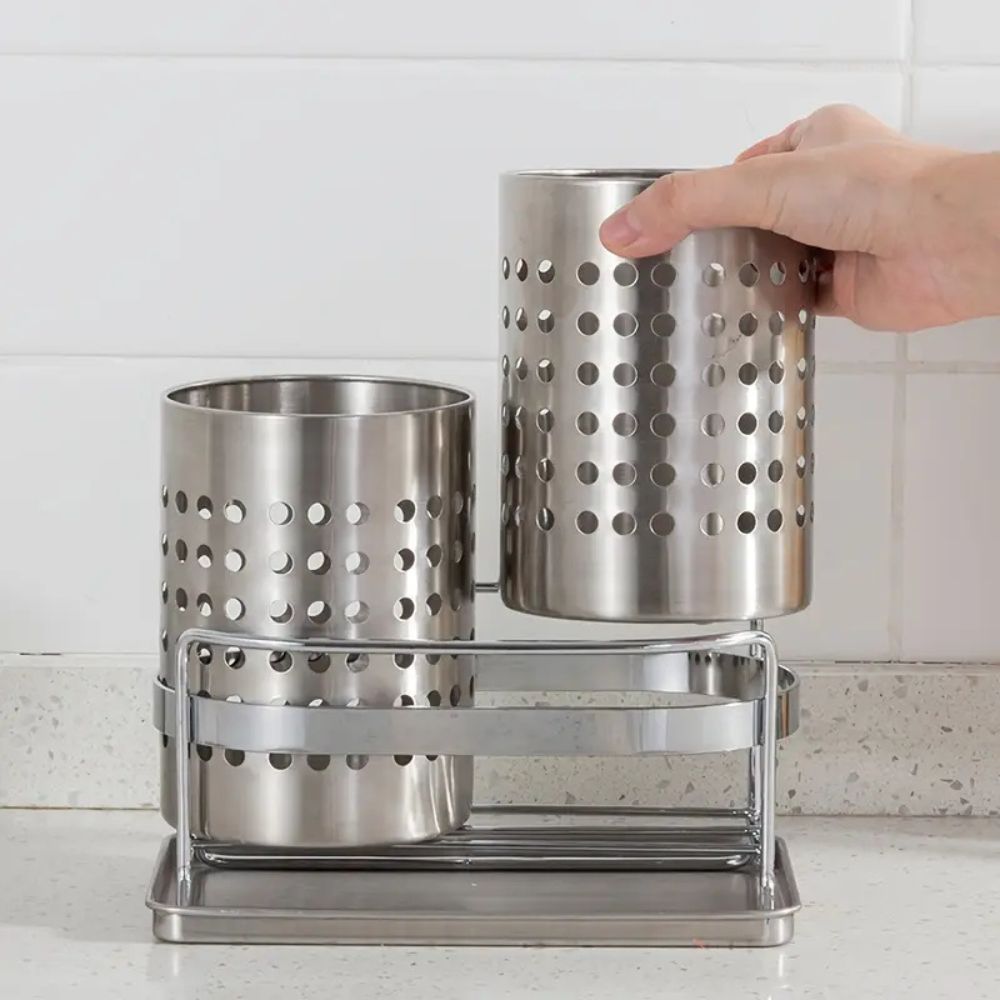 Trivent Stainless Kitchen Cutlery Organizer