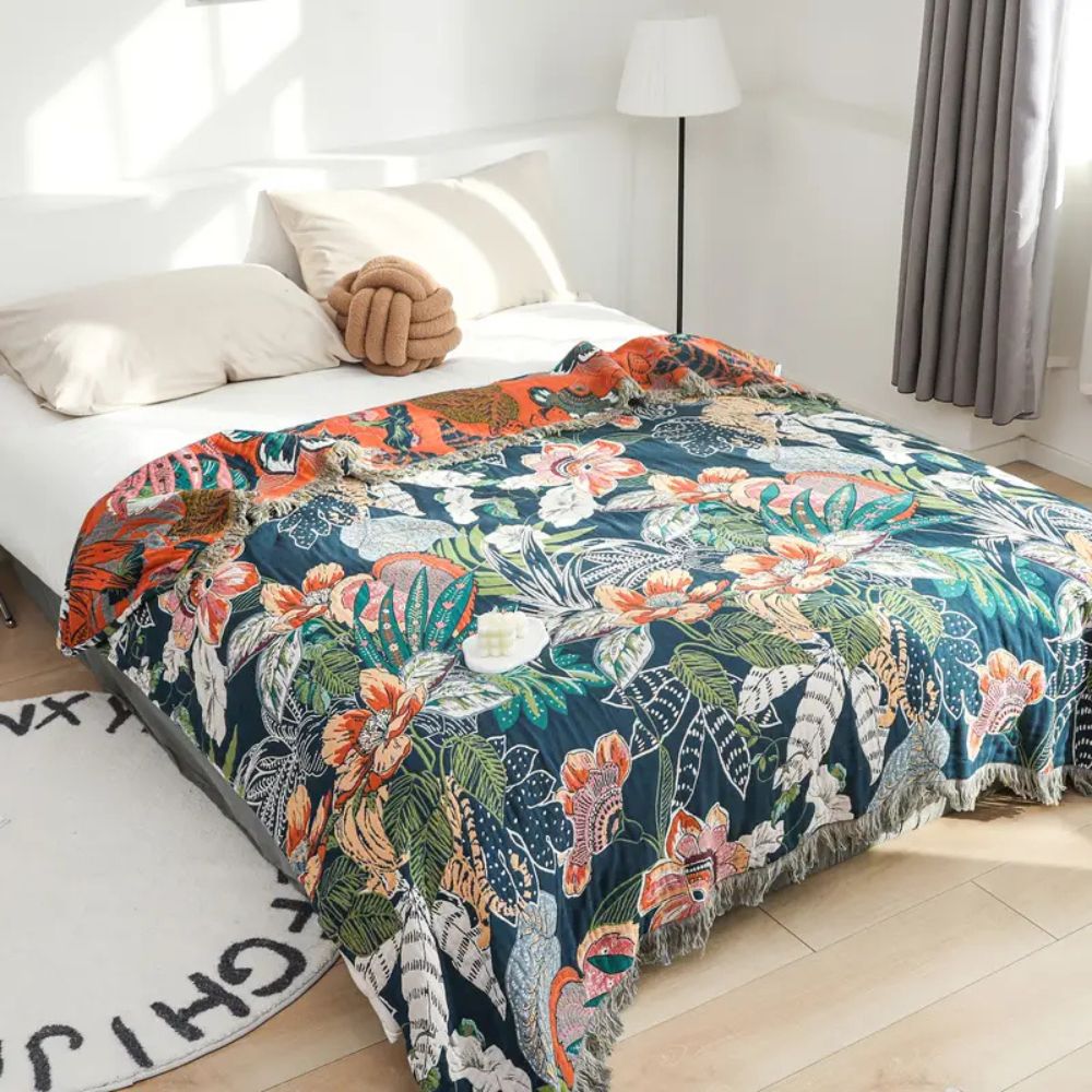 Tropic Twilight Cotton Blanket