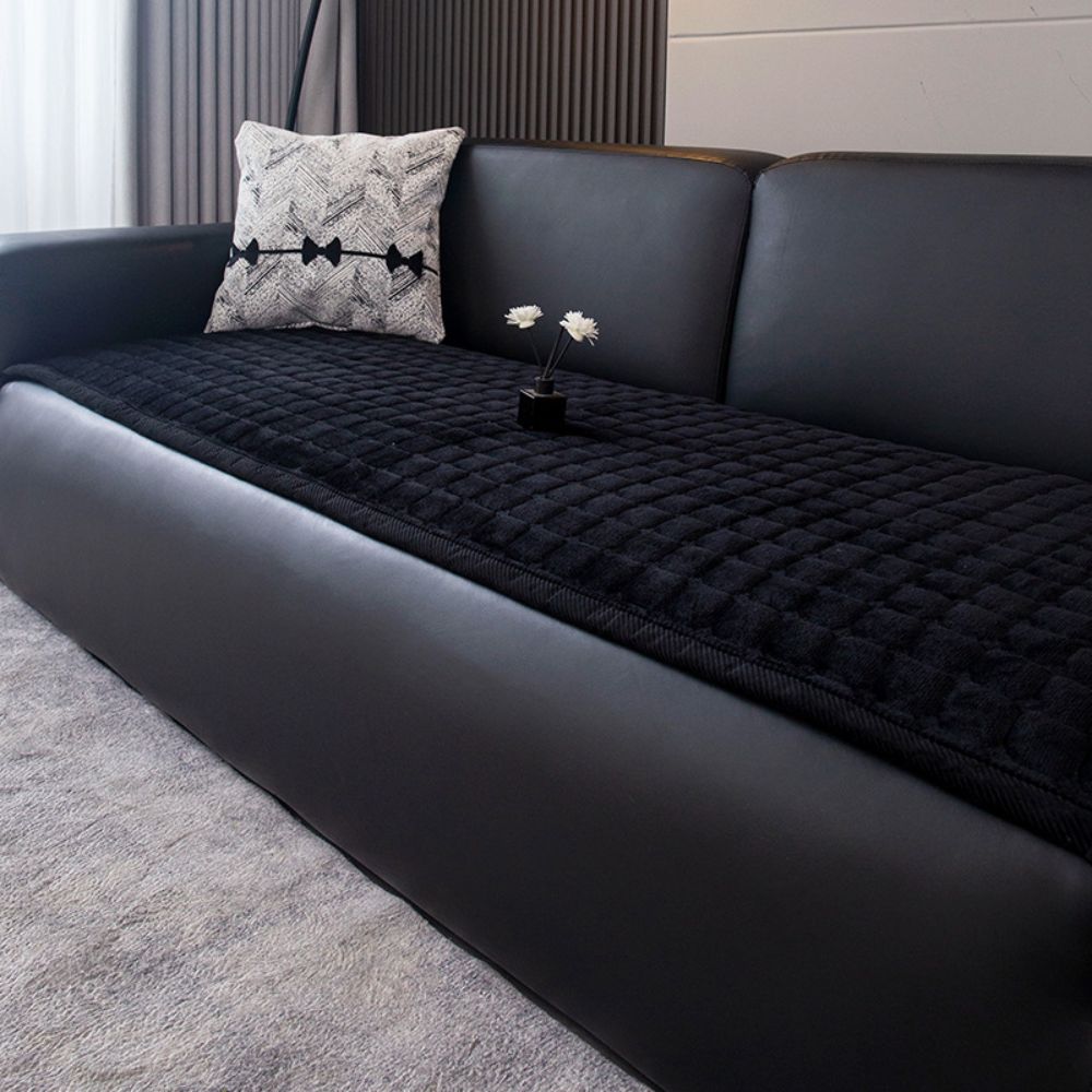 Minimalist Plush Quilted Couch Cover