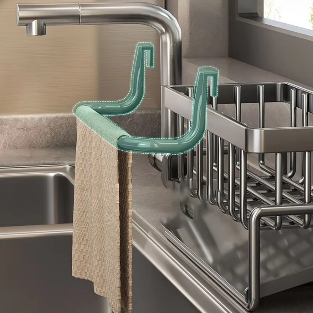 Wall Mounted Sponge Soap Dish Towel Rack