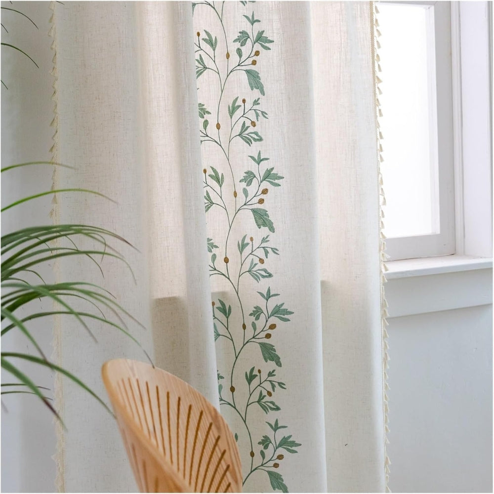 Willow Floral Elegance Tassel Curtain