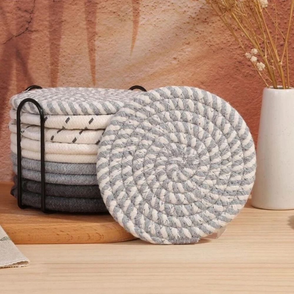 Woven Whirl Coaster Set