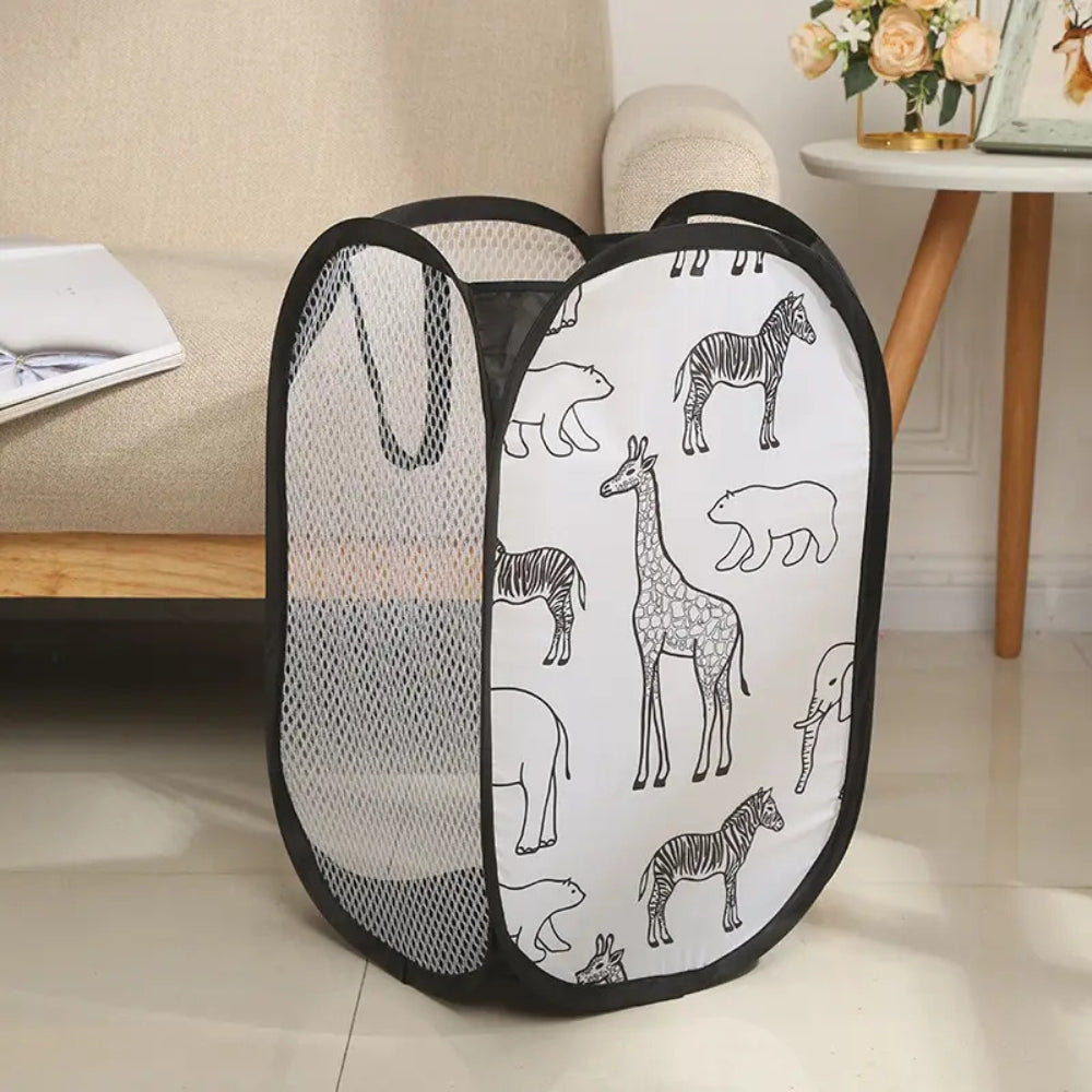 Zoola Animals Mesh Laundry Basket