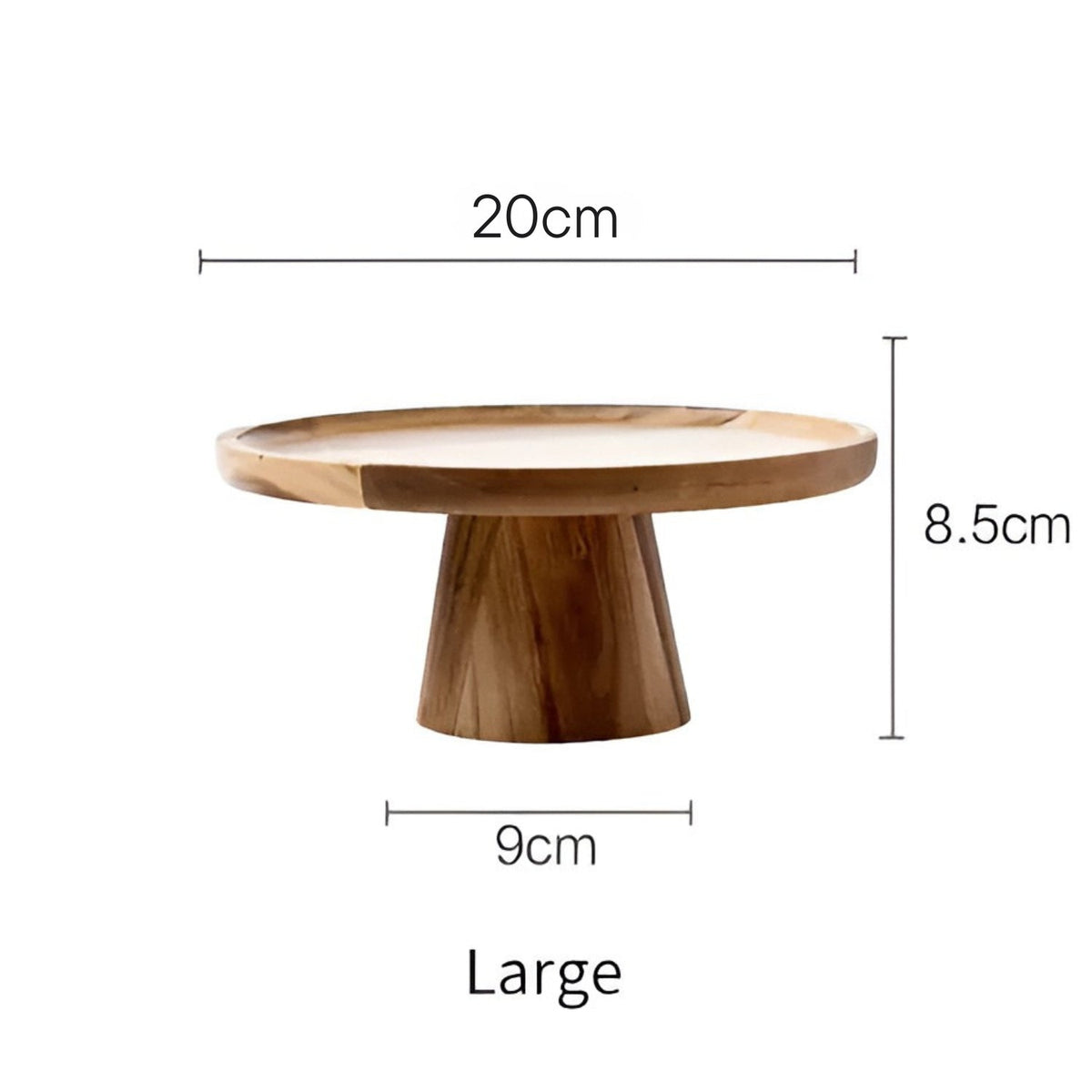 High Stand Wooden Cake Plate