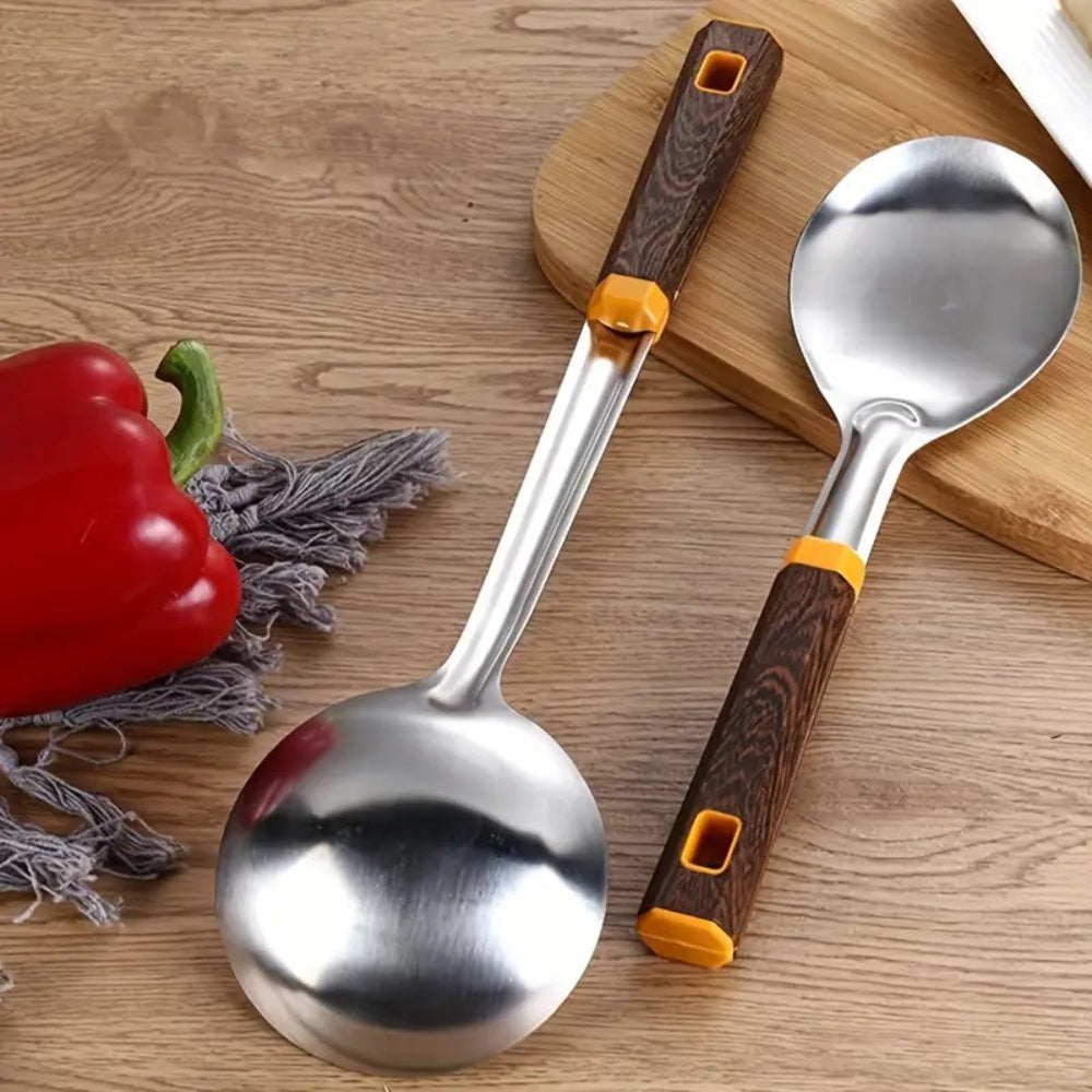 Wood Grain Stainless Steel Utensils