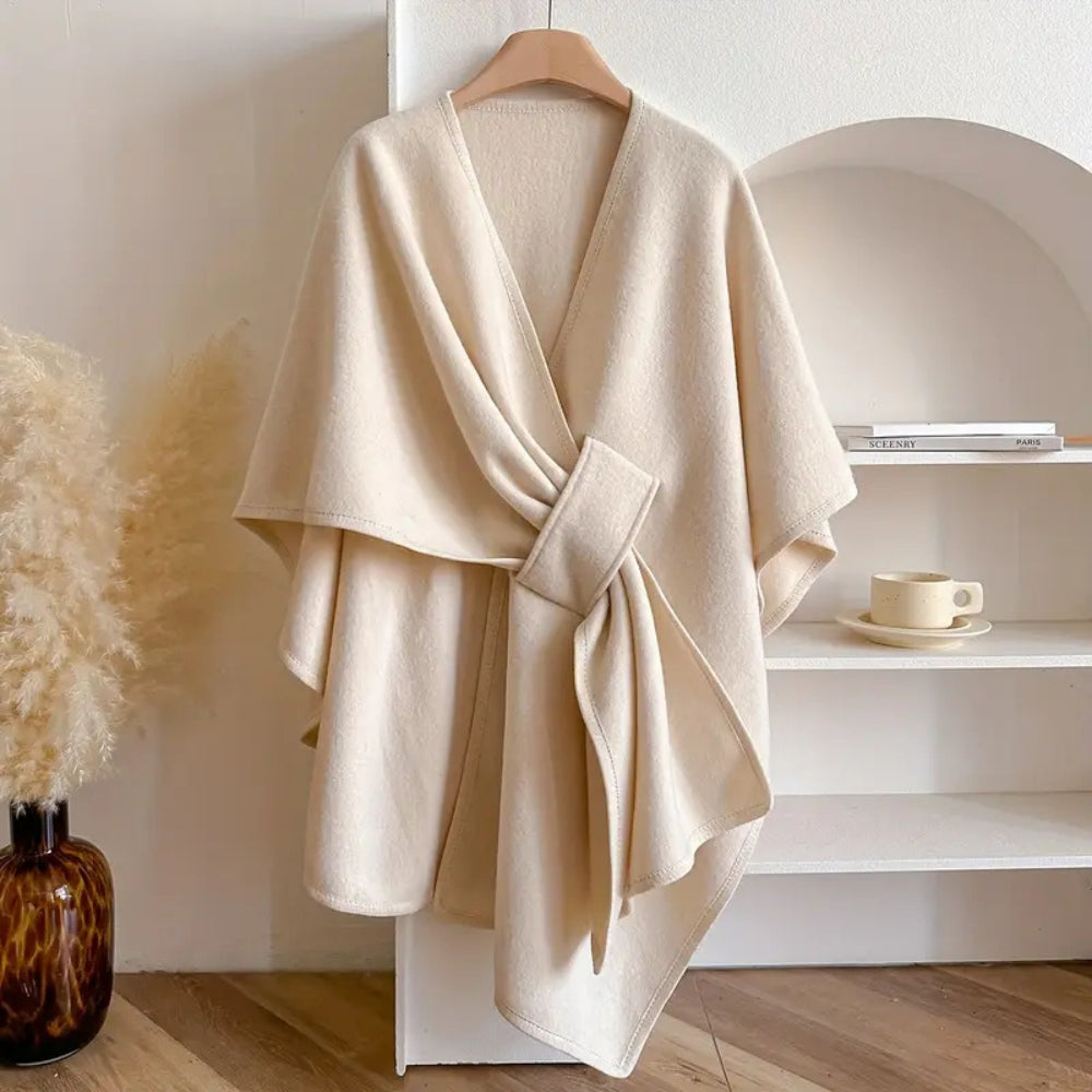 Luxurious Poncho Windproof Shawl Coat
