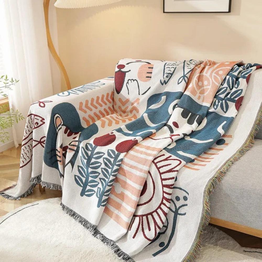 Tassel Tide All-Season Sofa Cover