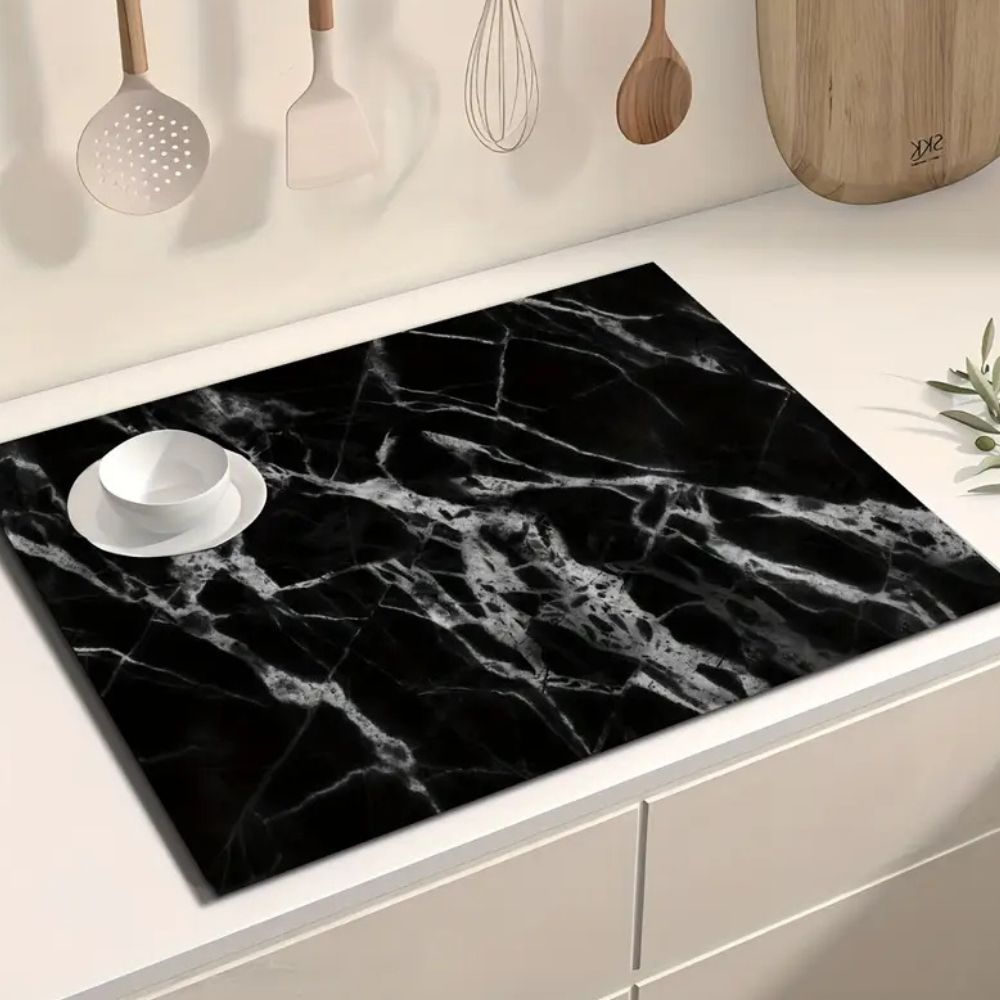 Marble Print Dish Drying Mat