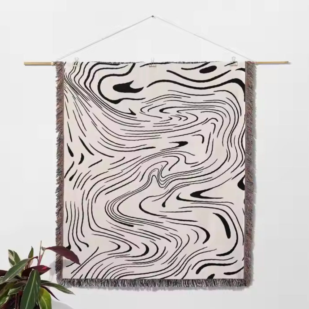 Marble Woven Throw Blanket