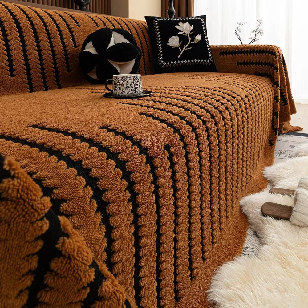 Heritage Plush Tufted Sofa Cover