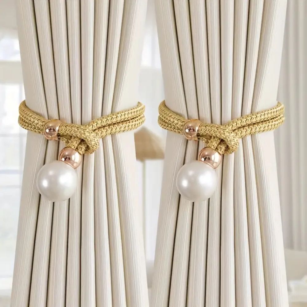 Lustrous Pearl Curtain Tie Back