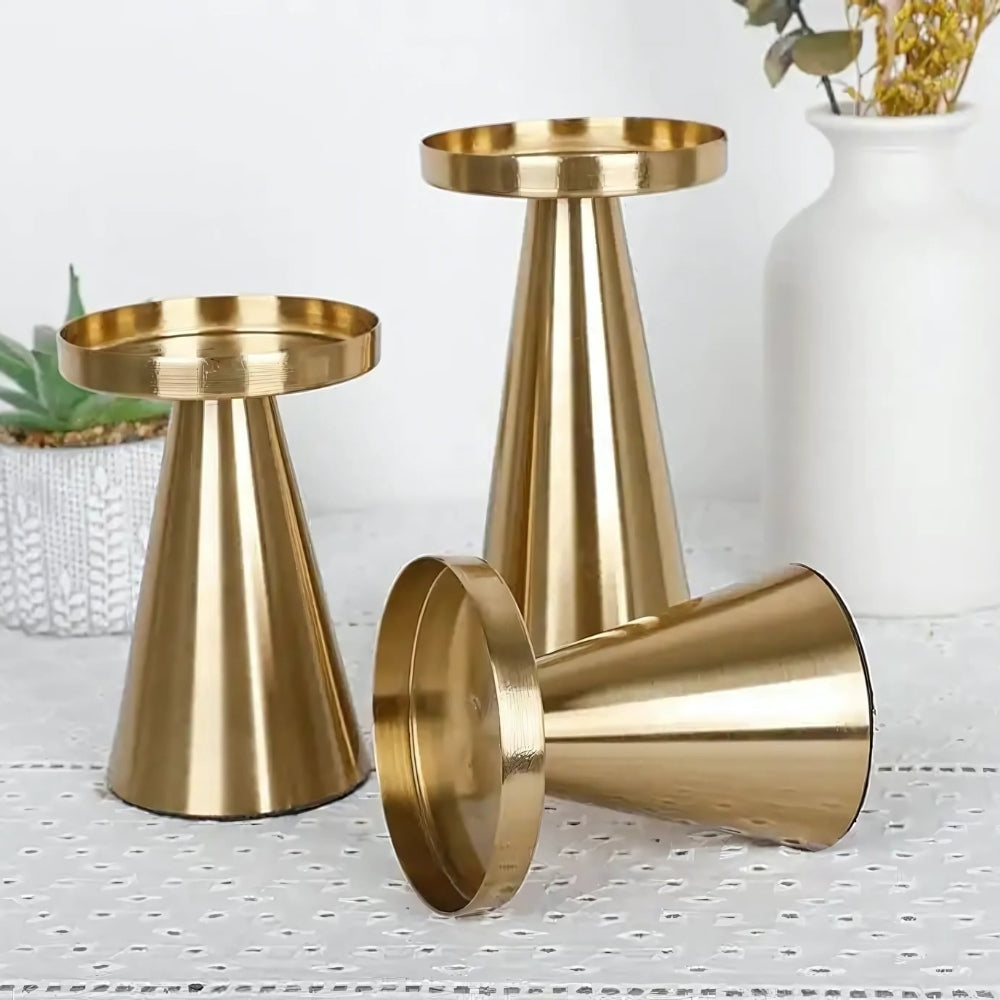 Elegant Brass Candle Holders