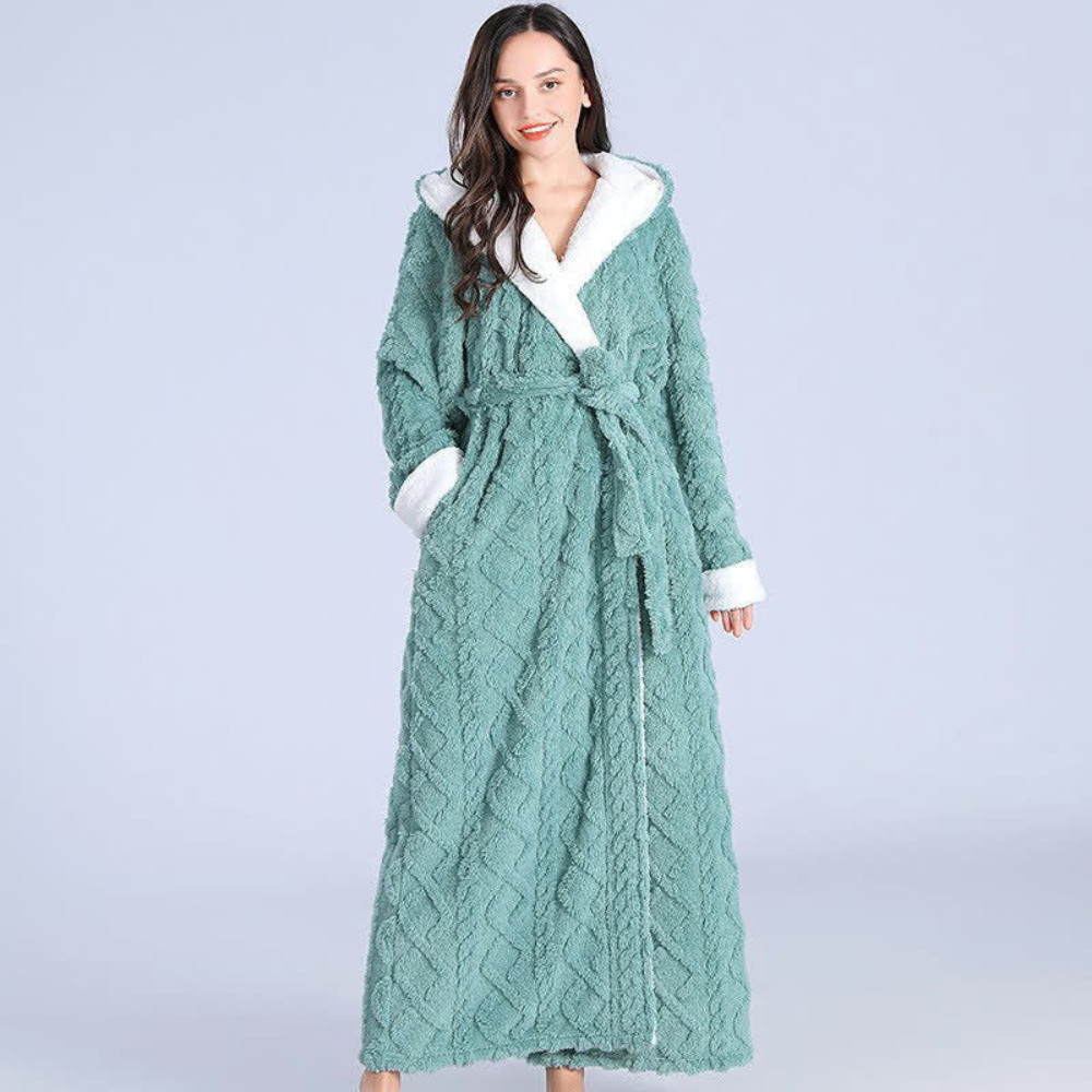 Plush Long Hooded Robe