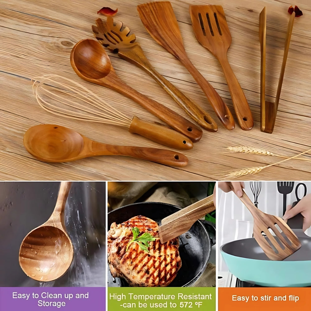 Premium Wooden Cooking Utensils