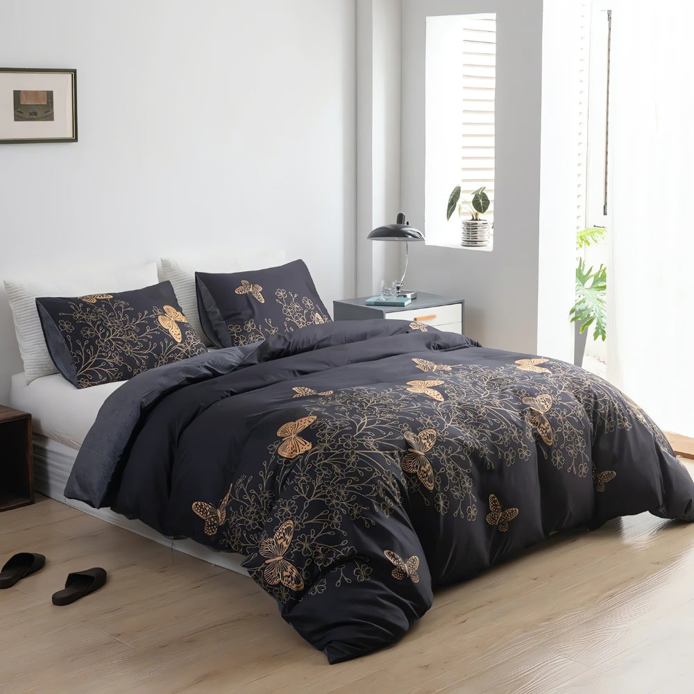 Valora Midnight Butterfly Duvet Cover