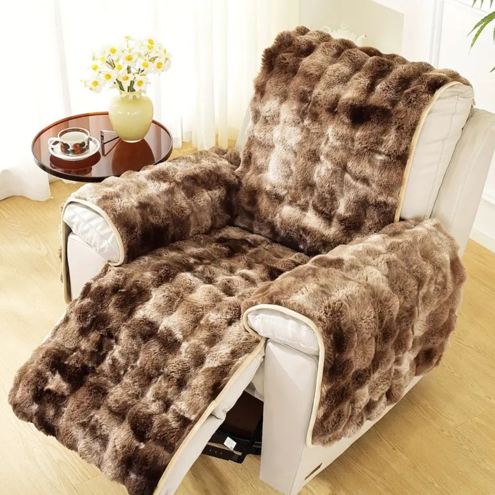 Velvet Plush Recliner Sofa Cover